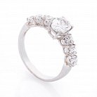 Срібний перстень з фіанітами 111336 от ювелирного магазина Оникс