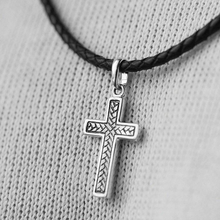 Серебряный крестик 132983 от ювелирного магазина Оникс - 3