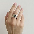 Серебряное кольцо "С Украиной в сердце" 112143сердце от ювелирного магазина Оникс - 1