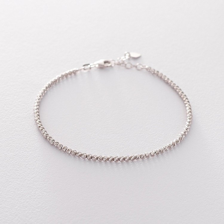 Серебряный браслет с шариками 141379 от ювелирного магазина Оникс