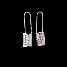 Срібні сережки з фіанітами 121723 от ювелирного магазина Оникс - 2