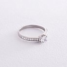 Помолвочное серебряное кольцо с фианитами 610 от ювелирного магазина Оникс