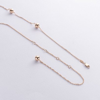 Кольє 2 в 1 "Кульки" у жовтому золоті кол02517 №5