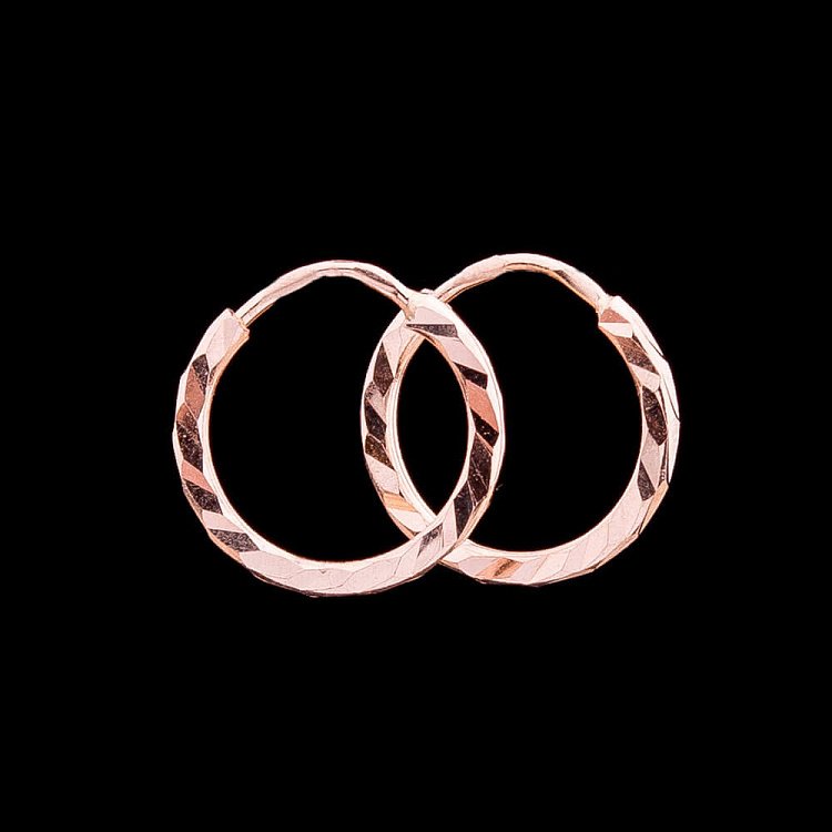 Золотые серьги "Кольца" с05363 от ювелирного магазина Оникс - 2