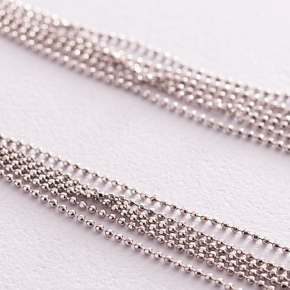 Серебряные висячие серьги "Шарики" 123141 №3