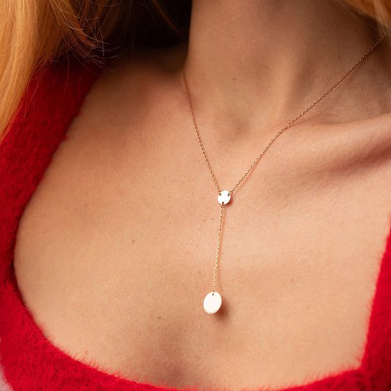 Золотое колье "Монетки" (возможна гравировка) кол02500 №4