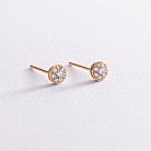 Золоті сережки - пусети з діамантами crists202 от ювелирного магазина Оникс - 2
