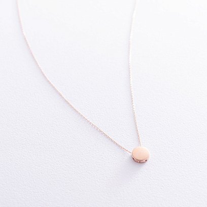 Колье "Круг" в красном золоте (0.9 см) кол01716 №2