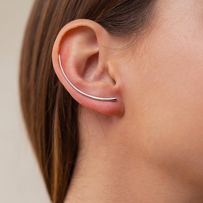 Срібна моносережка - клаймбер (на праве вушко) 912-00928 №4