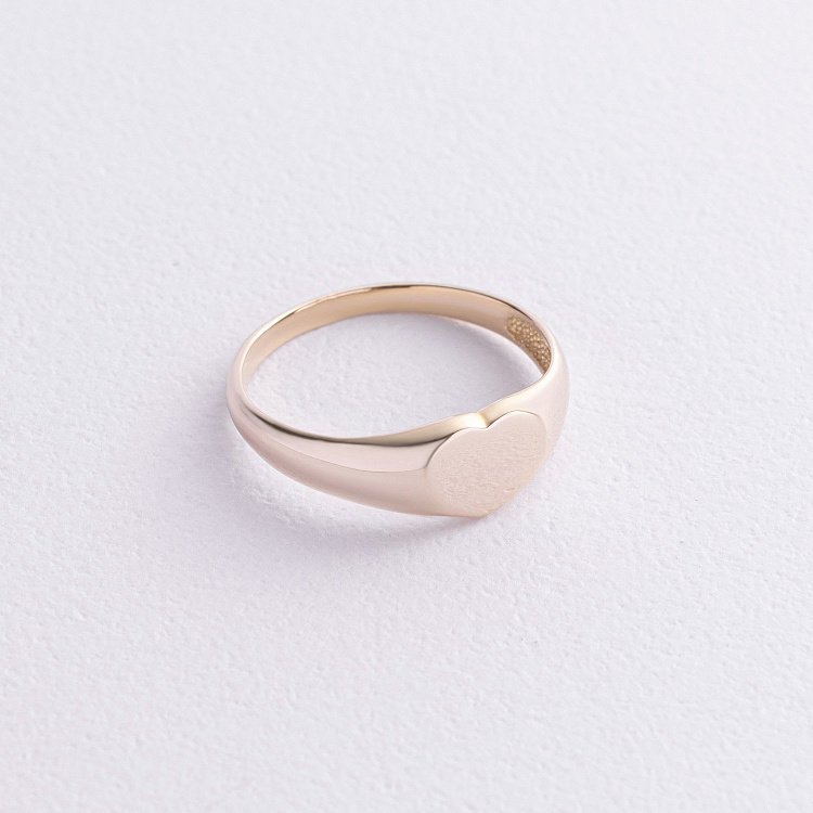 Кольцо "Сердечко" в желтом золоте к08164 от ювелирного магазина Оникс