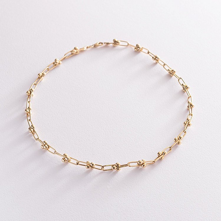 Колье "Фантазия" в желтом золоте кол01878 от ювелирного магазина Оникс