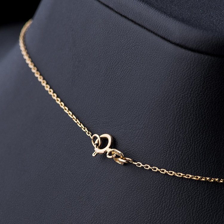 Золотое колье с фианитами кол00764 от ювелирного магазина Оникс - 2