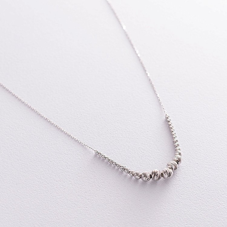 Срібне кольє "Кульки" 181075 від ювелірного магазину Онікс