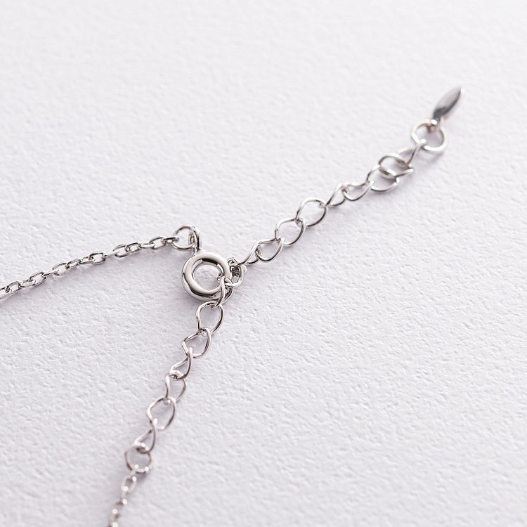 Срібне кольє "Літачок" з фіанітами 181127 від ювелірного магазину Онікс - 3