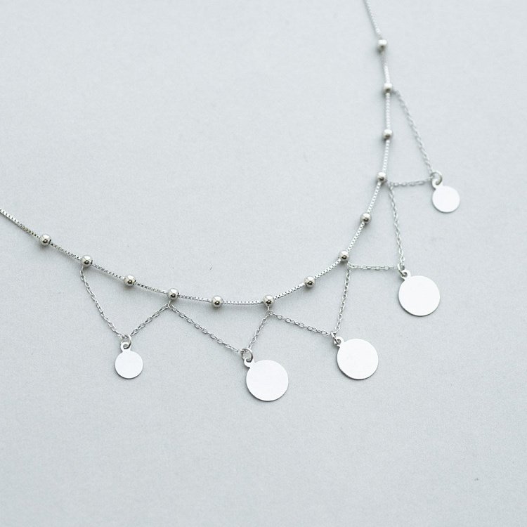 Срібне кольє з монетками 18701 від ювелірного магазину Онікс - 6