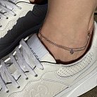Срібний браслет на ногу з сердечками 141420 от ювелирного магазина Оникс - 3
