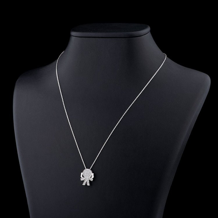 Серебряное колье с фианитами "Девочка" 18410 от ювелирного магазина Оникс - 3