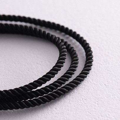 Шелковый шнурок с золотой застежкой (2 мм) кол02038 №2