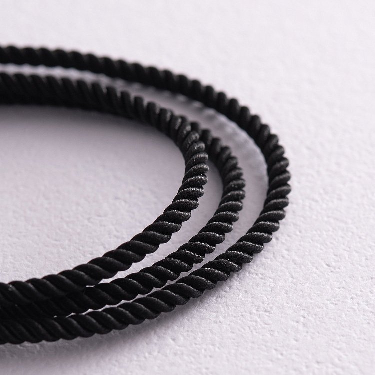 Шелковый шнурок с золотой застежкой (2 мм) кол02038 от ювелирного магазина Оникс - 1