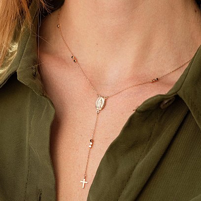 Колье "Розарий" в красном золоте кол02217 №4