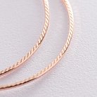 Сережки - кільця в червоному золоті (6.3 см) с01882 от ювелирного магазина Оникс - 2