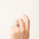 Золотое кольцо "Корона" (фианит) к05644 от ювелирного магазина Оникс - 4