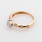 Золотое помолвочное кольцо с фианитами к04900 от ювелирного магазина Оникс - 1