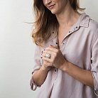 Женское кольцо с фианитами (родий) 111651 от ювелирного магазина Оникс