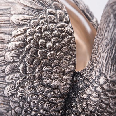 Серебряная фигура ручной работы "Лебедь" сер00014 №4