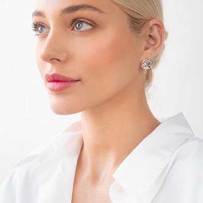 Срібні сережки "Сяйво" 122929 №5