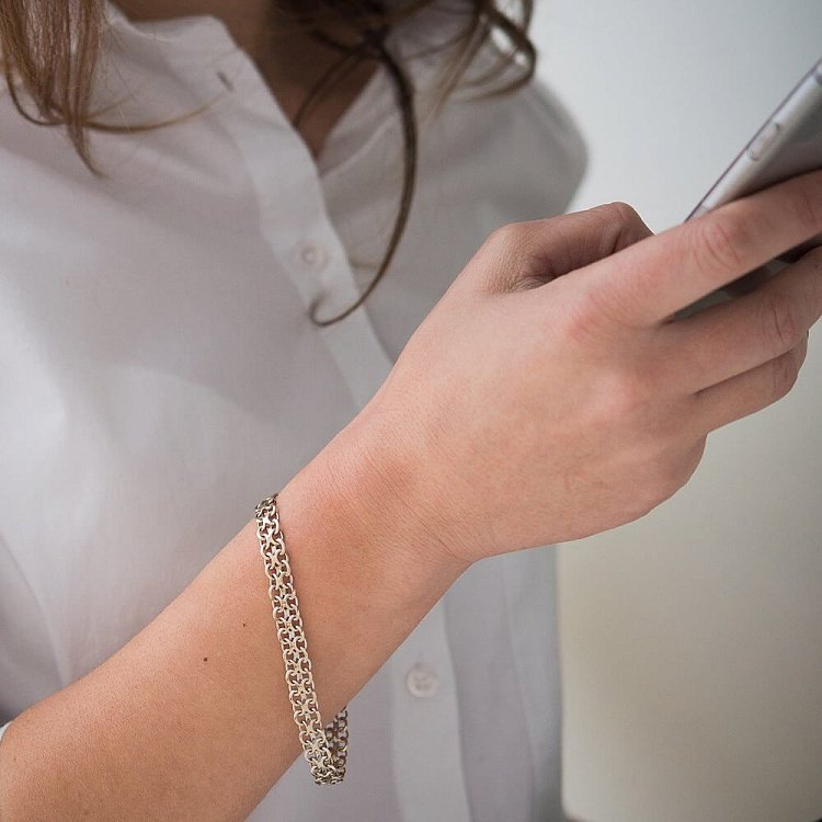 Браслет из белого золота б00503 - 2 Браслет из белого золота б00503 от ювелирного магазина Оникс - 2