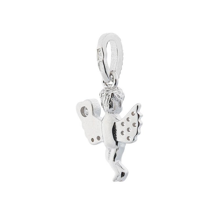 Серебряный кулон "Ангел" с фианитами 132571 от ювелирного магазина Оникс - 1