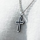 ﻿Срібний хрест із полімером 132974 от ювелирного магазина Оникс - 3