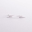 Срібні сережки - пусети "Блискавки" 123217 от ювелирного магазина Оникс
