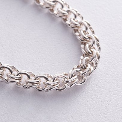 Серебряный браслет плетение Бисмарк 14161 №4