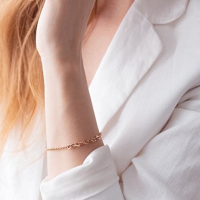 Золотой браслет "Цепочка" б05063 №2