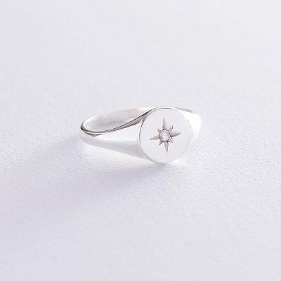 Срібна каблучка "Полярна зірка" 112291