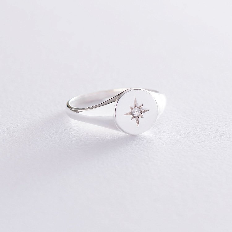 Срібна каблучка "Полярна зірка" 112291 від ювелірного магазину Онікс