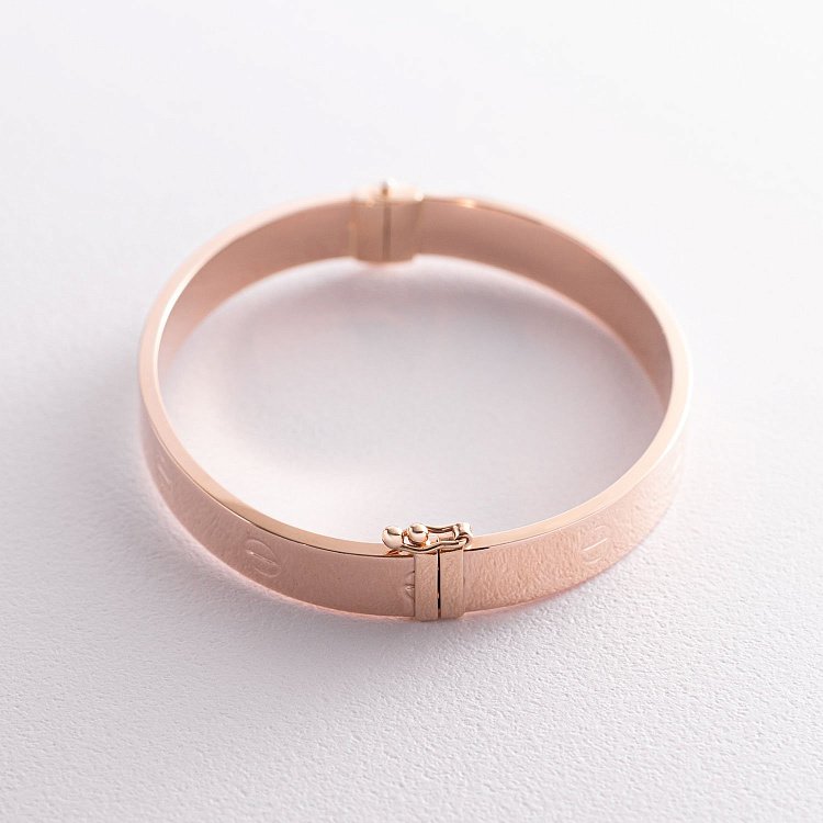 Браслет Love из красного золота (0.8 см) б04587 от ювелирного магазина Оникс - 6