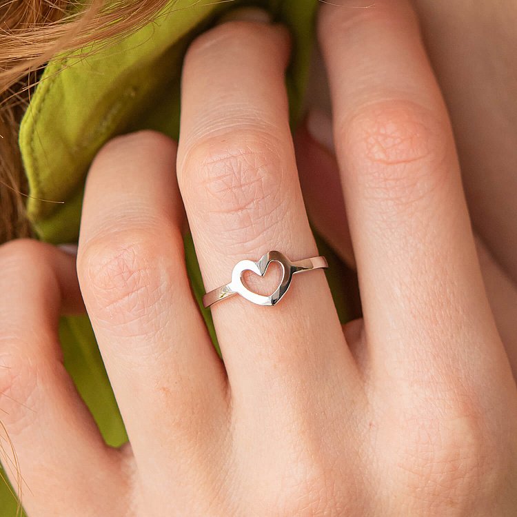Кольцо "Сердечко" в белом золоте к07394 от ювелирного магазина Оникс - 8
