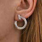 Сережки - пусети "Evelyn" у білому золоті (діаманти) сб0488м от ювелирного магазина Оникс - 8