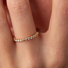 Золота каблучка з доріжкою каменів (діаманти) кб0463ca от ювелирного магазина Оникс - 4