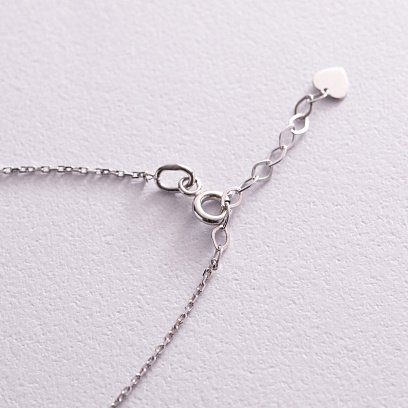 Золотий браслет "Сердечка" (фіаніти) на ногу б04900 №6