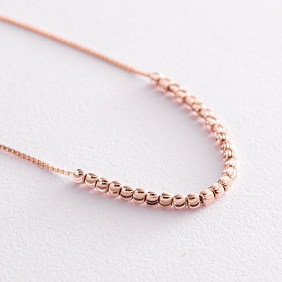 Шариковый браслет из красного золота б04786 №5