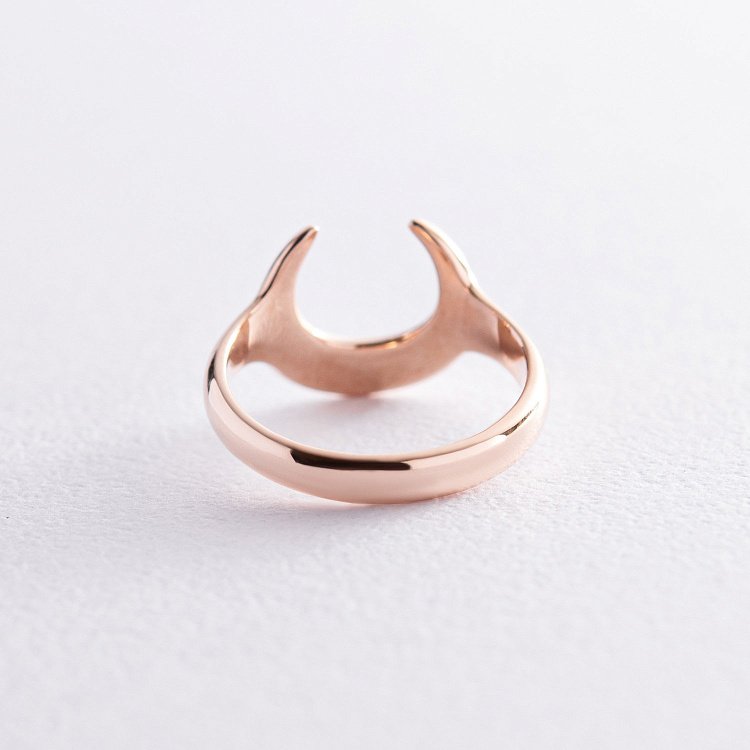 Кольцо "Лунница" в красном золоте к07378 от ювелирного магазина Оникс - 3