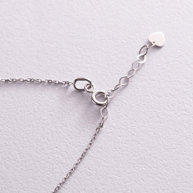 Золотий браслет "Сердечка" (фіаніти) на ногу б04900 від ювелірного магазину Онікс - 6