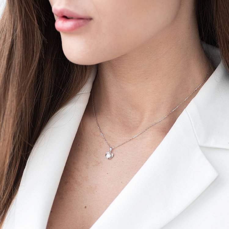 Золотой кулон (бриллиант) пб0153lg от ювелирного магазина Оникс - 1