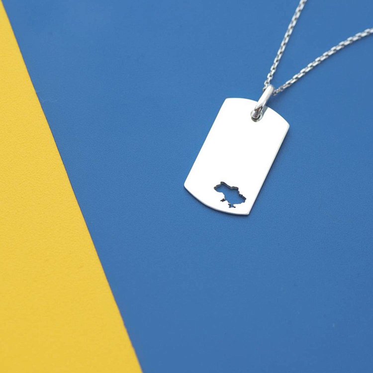 ﻿Срібний жетон "Моя Україна" (великий) 133350-Укр від ювелірного магазину Онікс