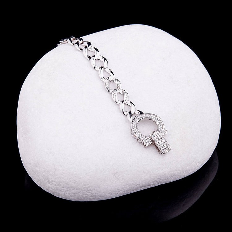 Серебряный браслет с фианитами 14764 от ювелирного магазина Оникс - 1