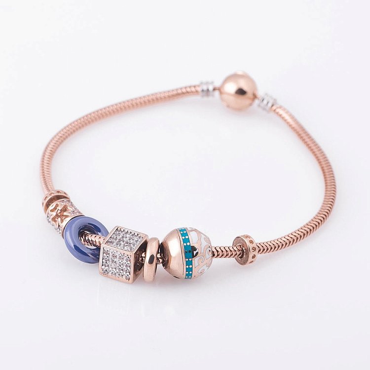 Золотий браслет з Шарм (фіаніти) б02794 від ювелірного магазину Онікс